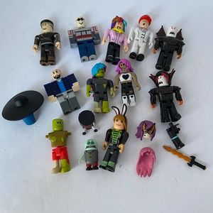 Roblox Lot Figures, Sword, Hats, Hair, Parts Everything in photos
